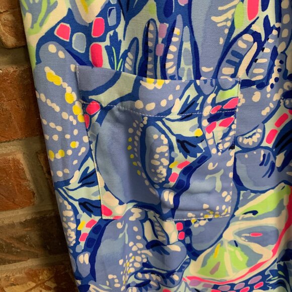 NWT Lilly Pulitzer Carlotta Blue Peri Pinch Pinch 6 Women's Stretch Shift Dress - Picture 10 of 16